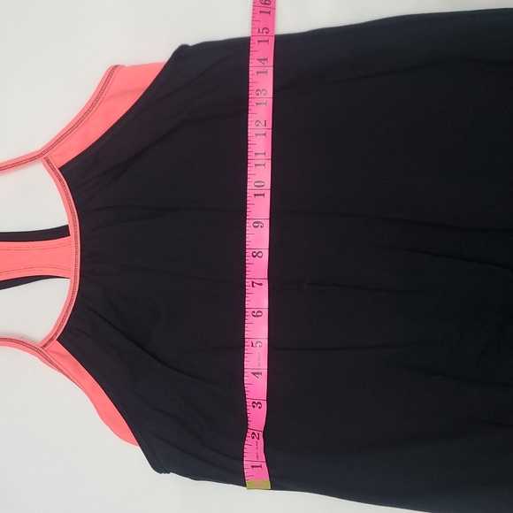 Ivviva/lululemon athletica size 14 black and coral tank - Picture 6 of 6